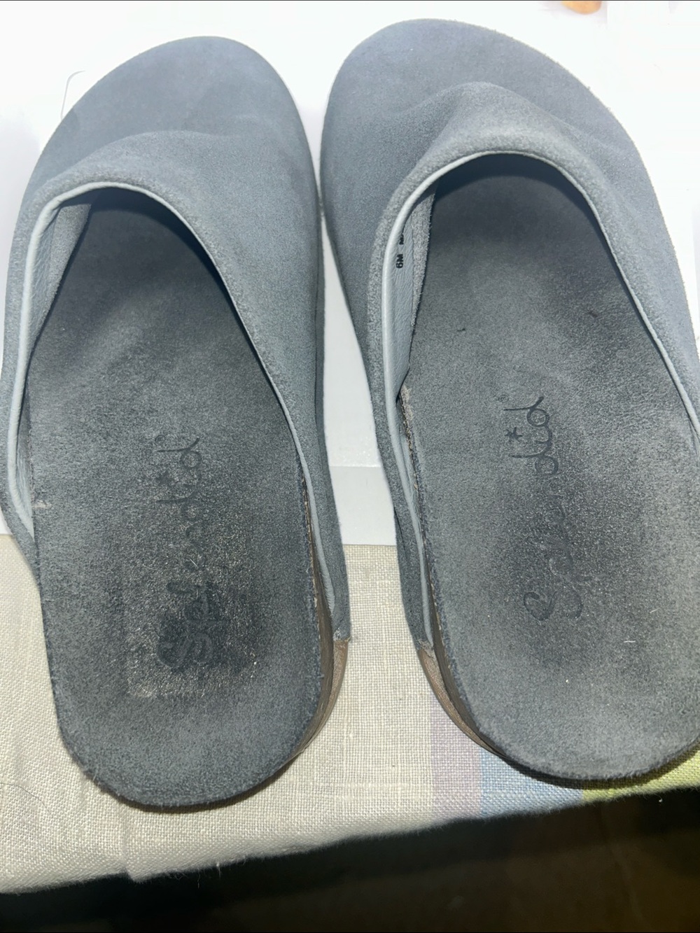 Splendid Grey Suede Slip-On Mules